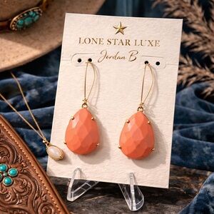 🧡 Kendra Scott Allison Drop Earrings – Coral Magnesite | Rare HTF Vintage